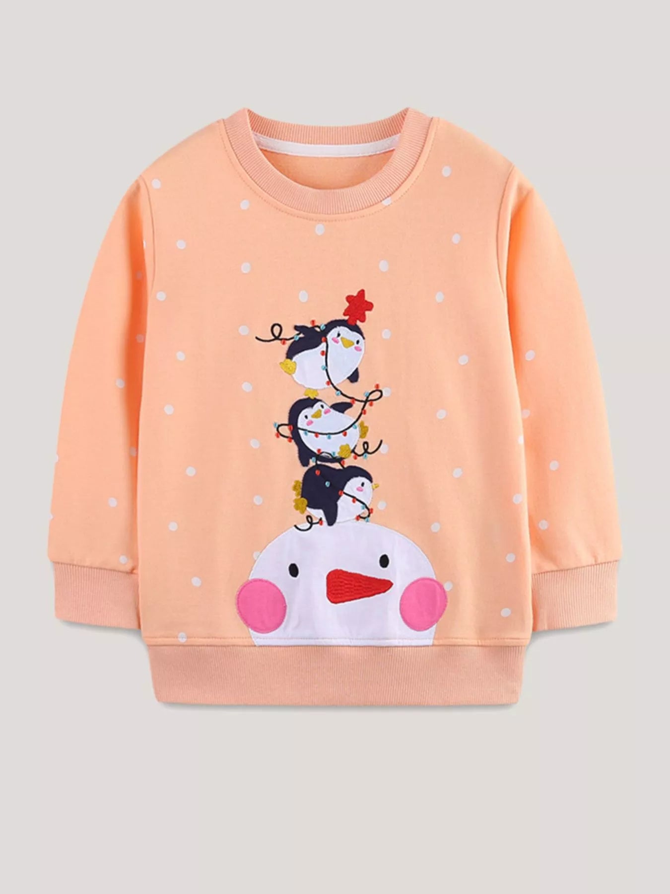 Children's Penguin Round Neck Sweatshirt