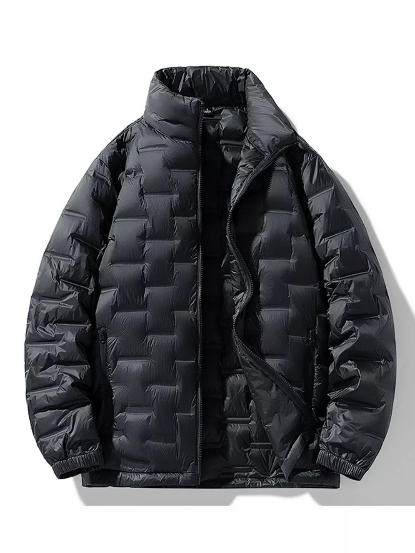 Men's Full Size Padded Quilted Winter Puffer Jacket Plus Size