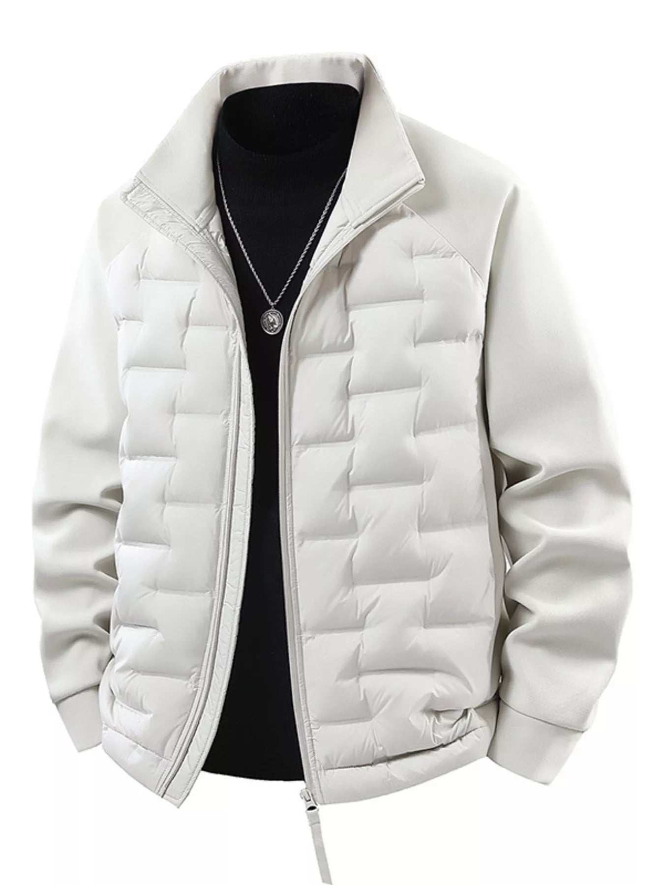 Men's Plus Size Lightweight Padded Stand Collar Jacket