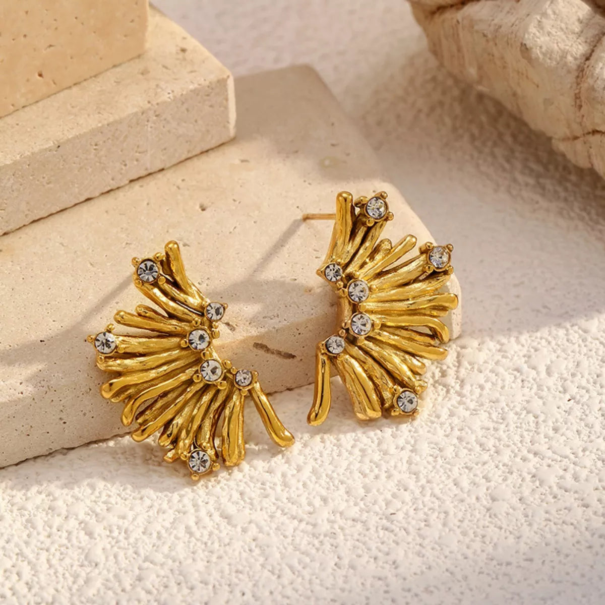 18K Gold-Plated Stud Earrings