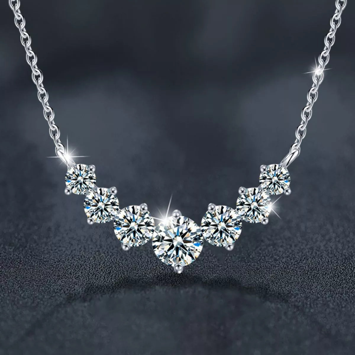 1.7 Carat Moissanite 925 Sterling Silver Necklace