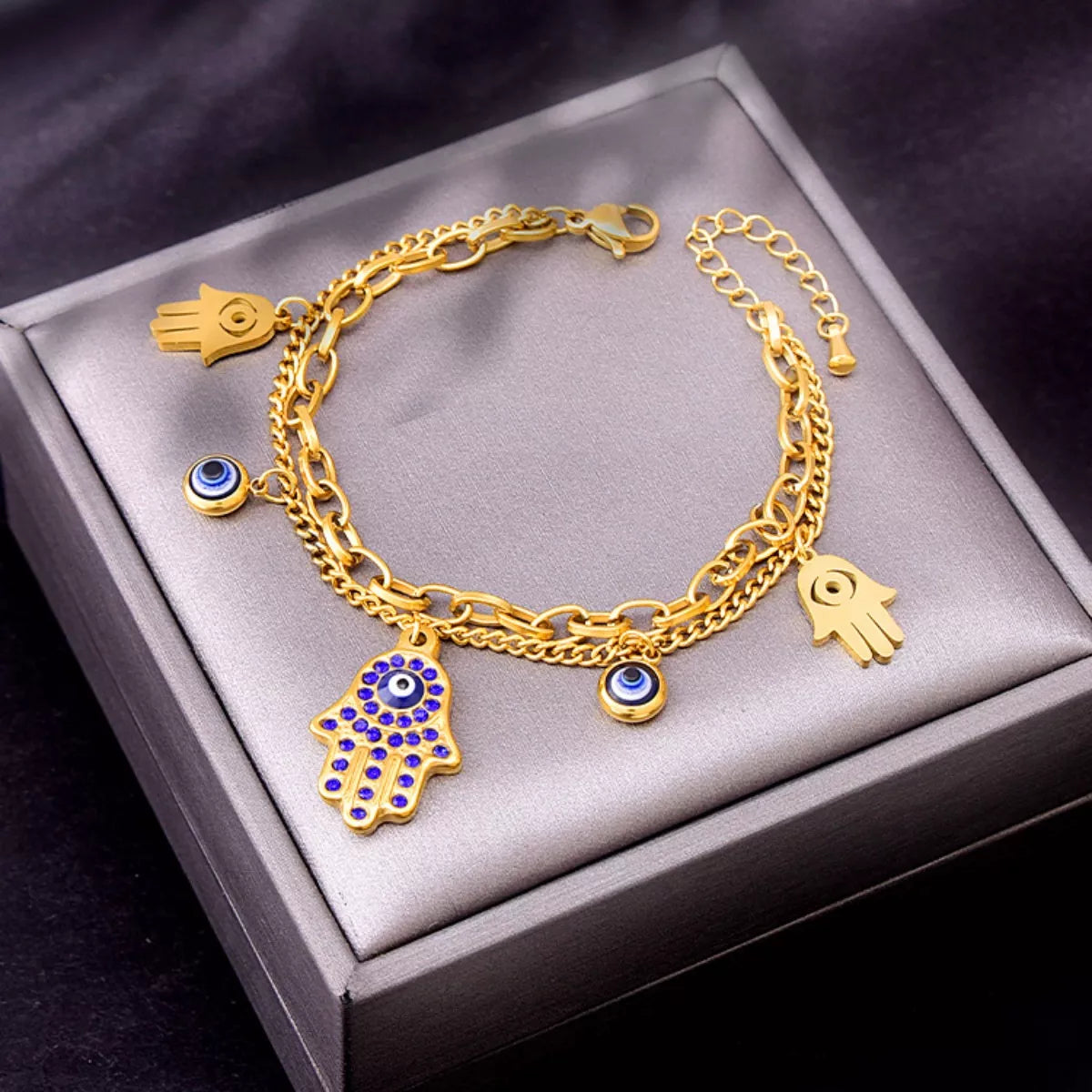 18K Gold-Plated Hand Charm Jewelry Set