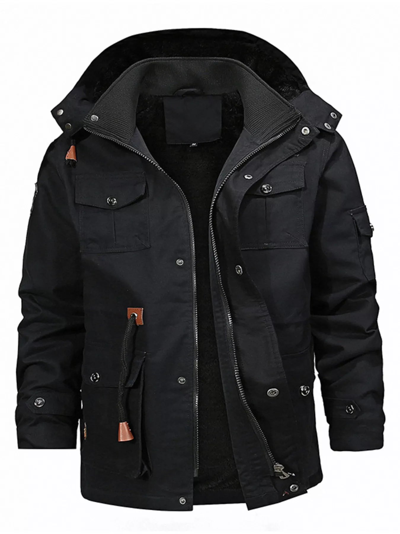 Men's Full Size Zip Up Fleece Lined Jacket Plus Size