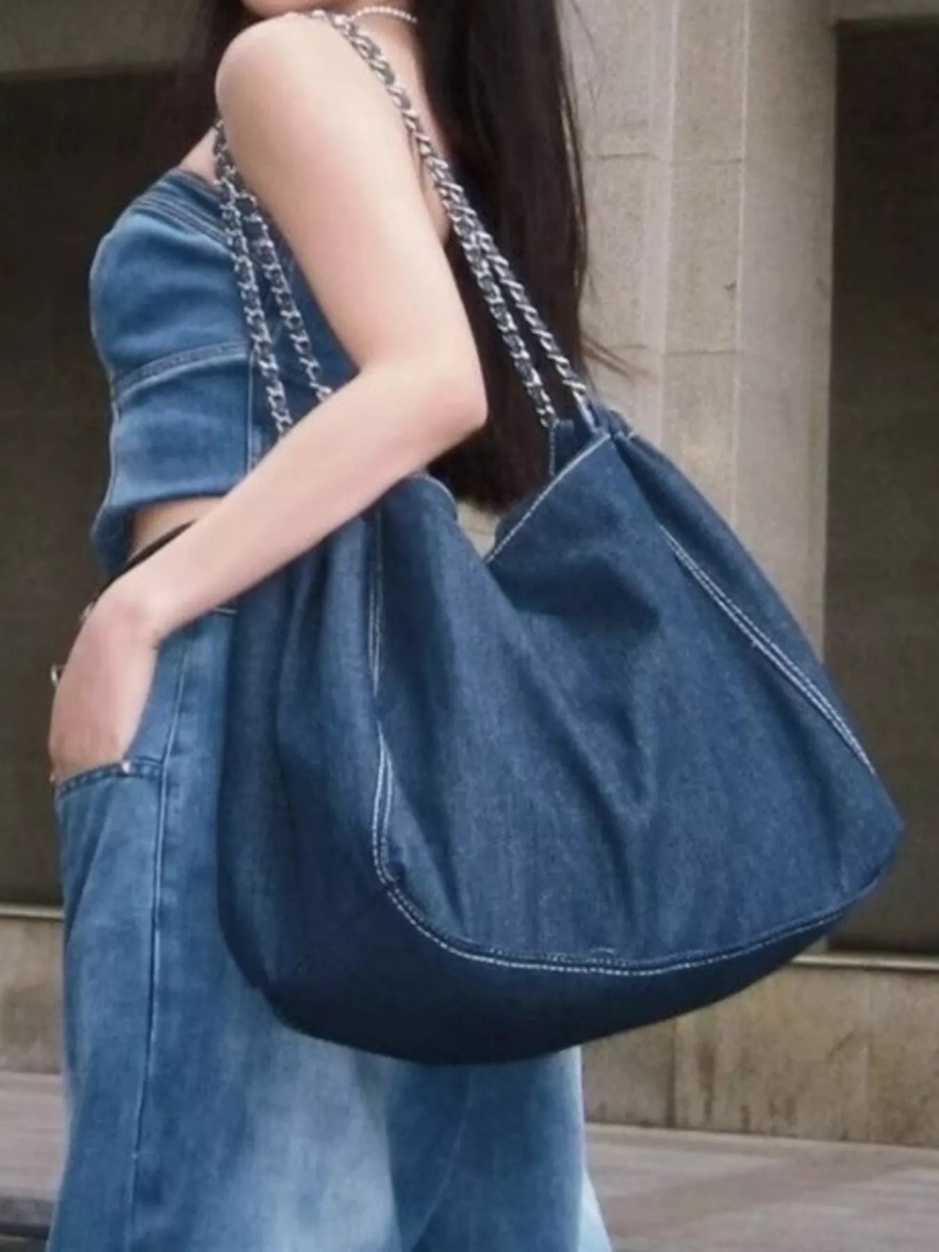 Chain Strap Tote Bag