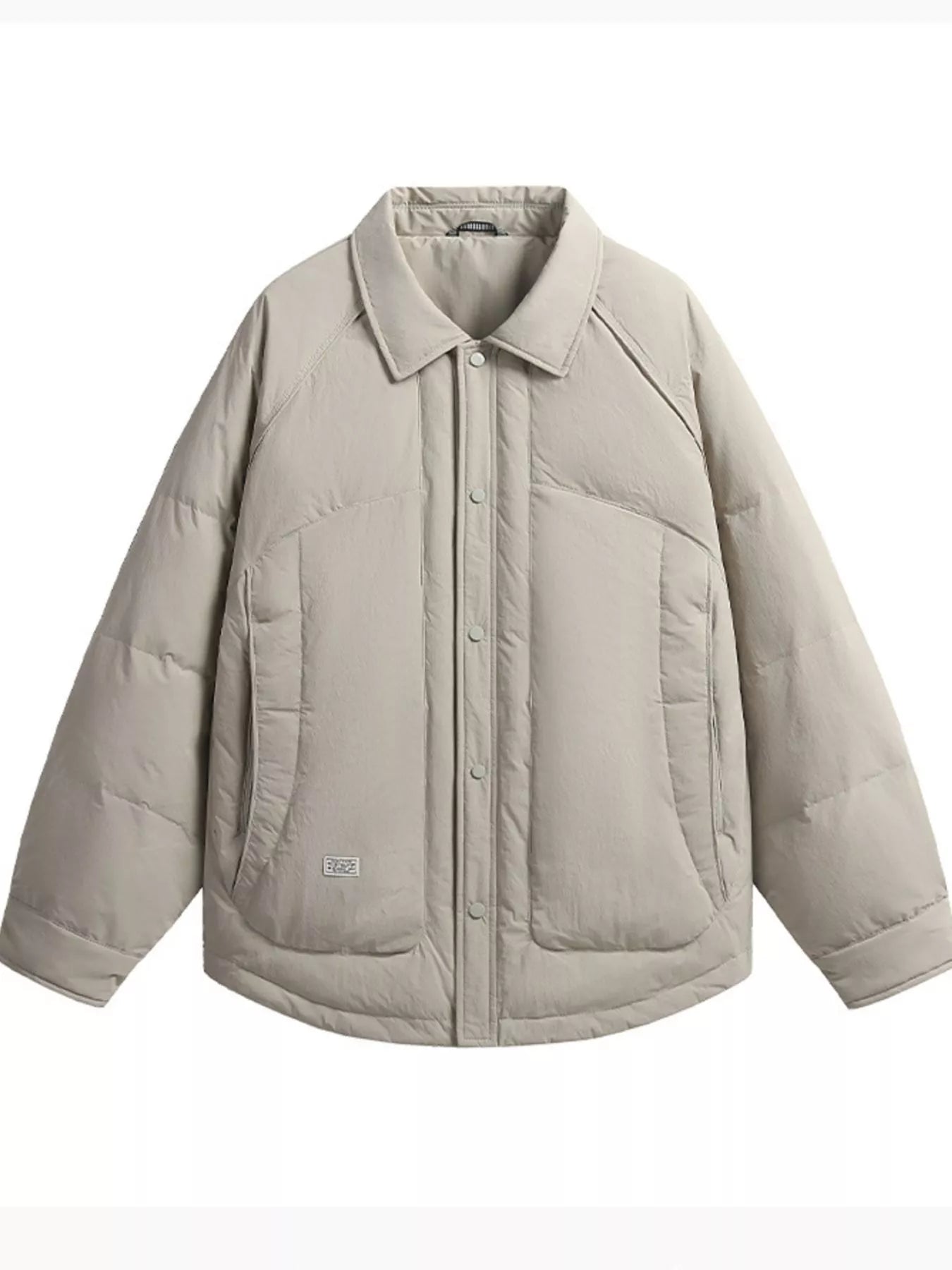 Men’s Plus Size Lightweight Padded Snap-Down Jacket