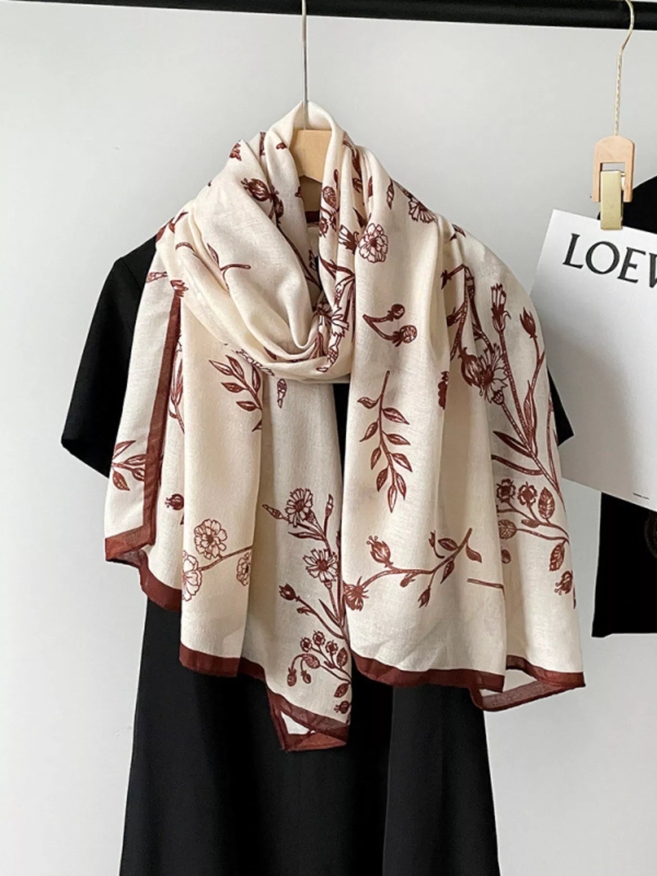 Floral Print Lightweight Scarf