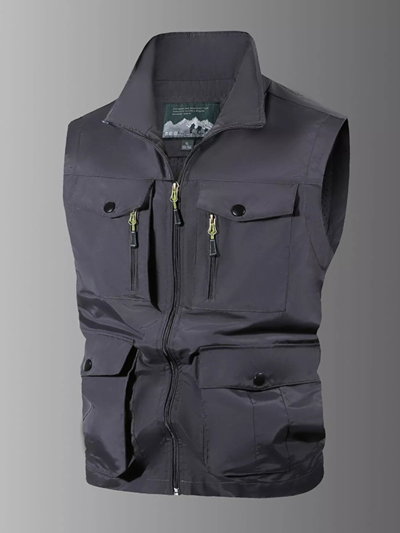 Men's Plus Size Multi-Pocket Outdoor Vest