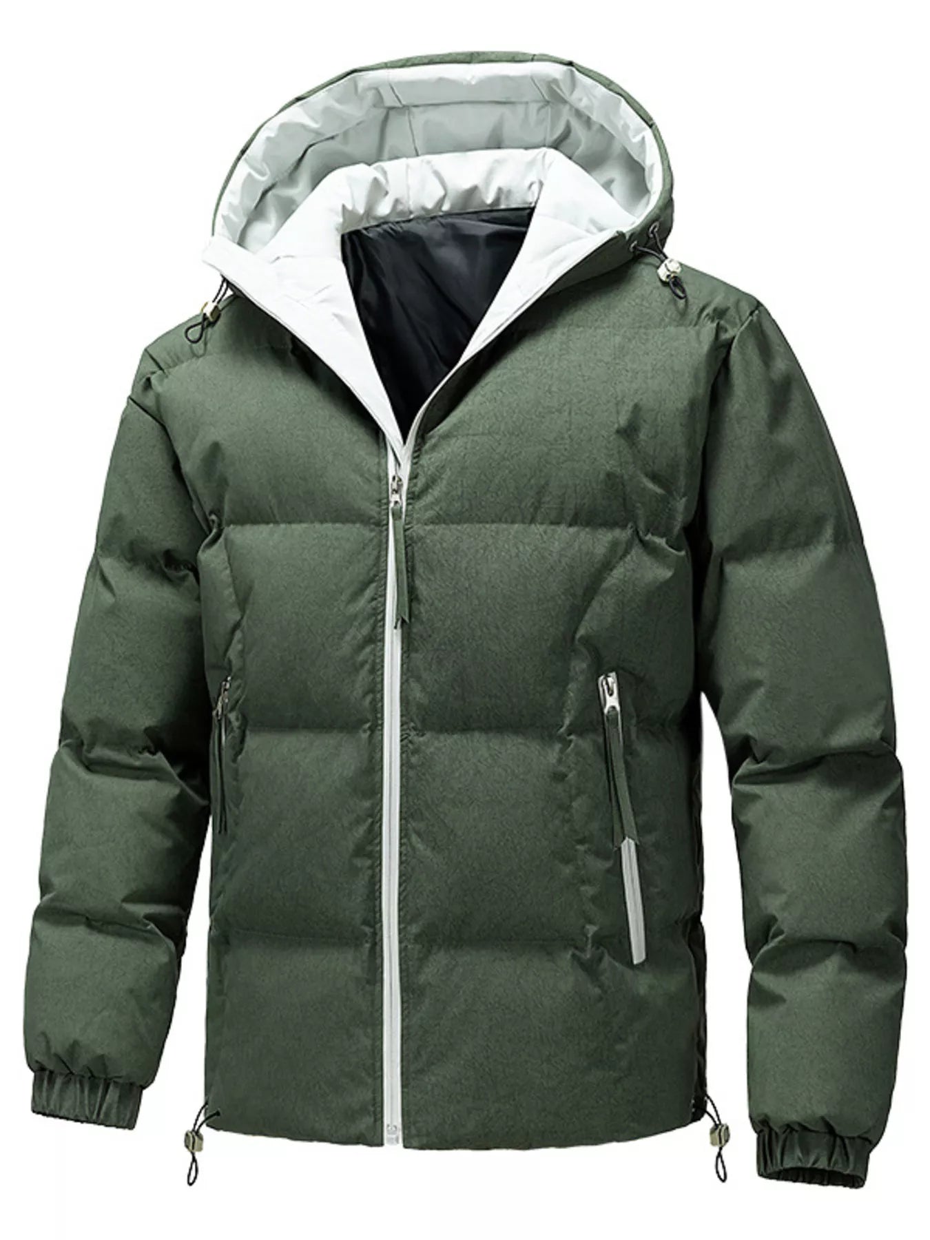 Men's Plus Size Warm Padded Hooded Puffer Jacket