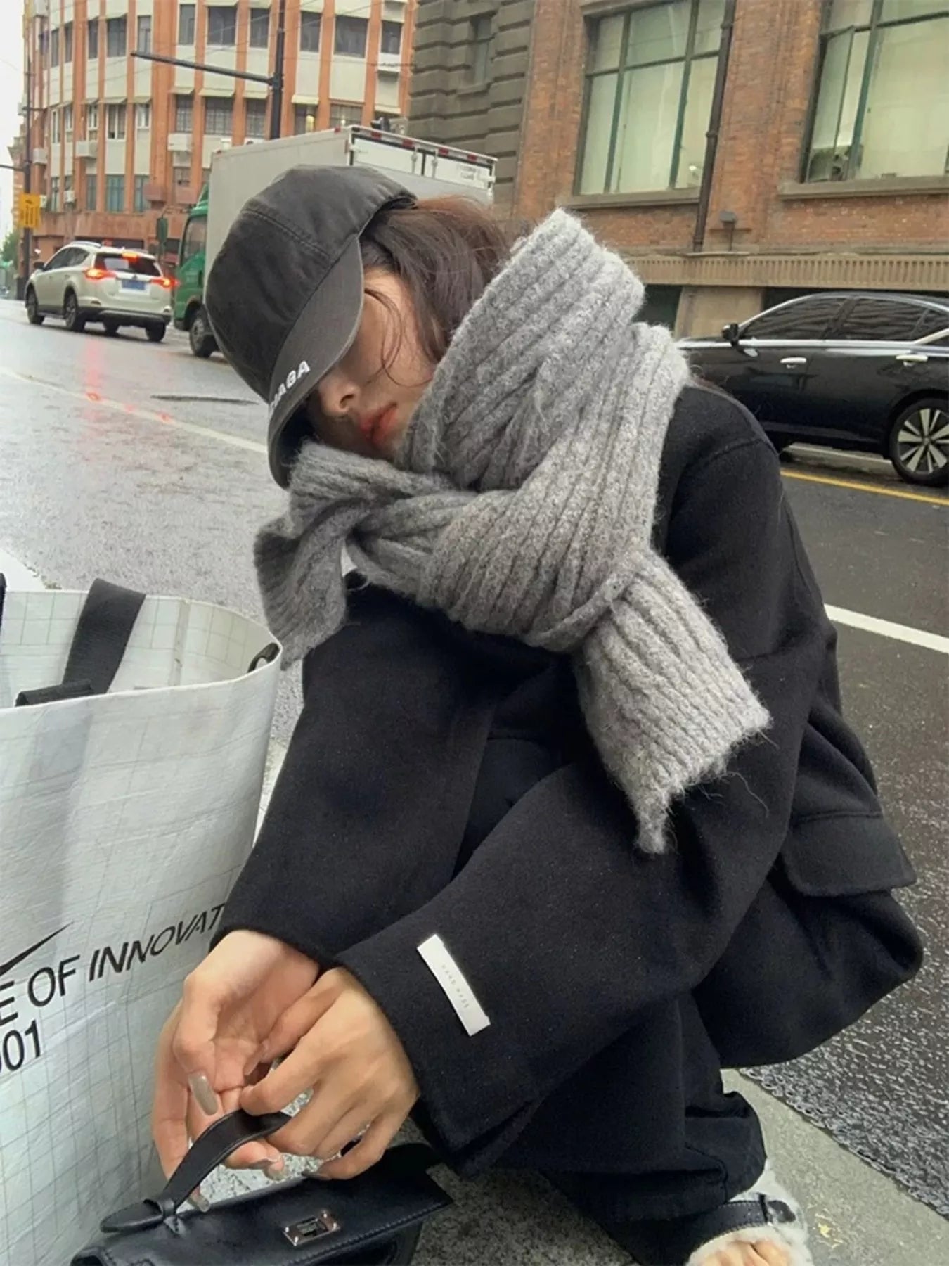 Cozy Knitted Winter Scarf