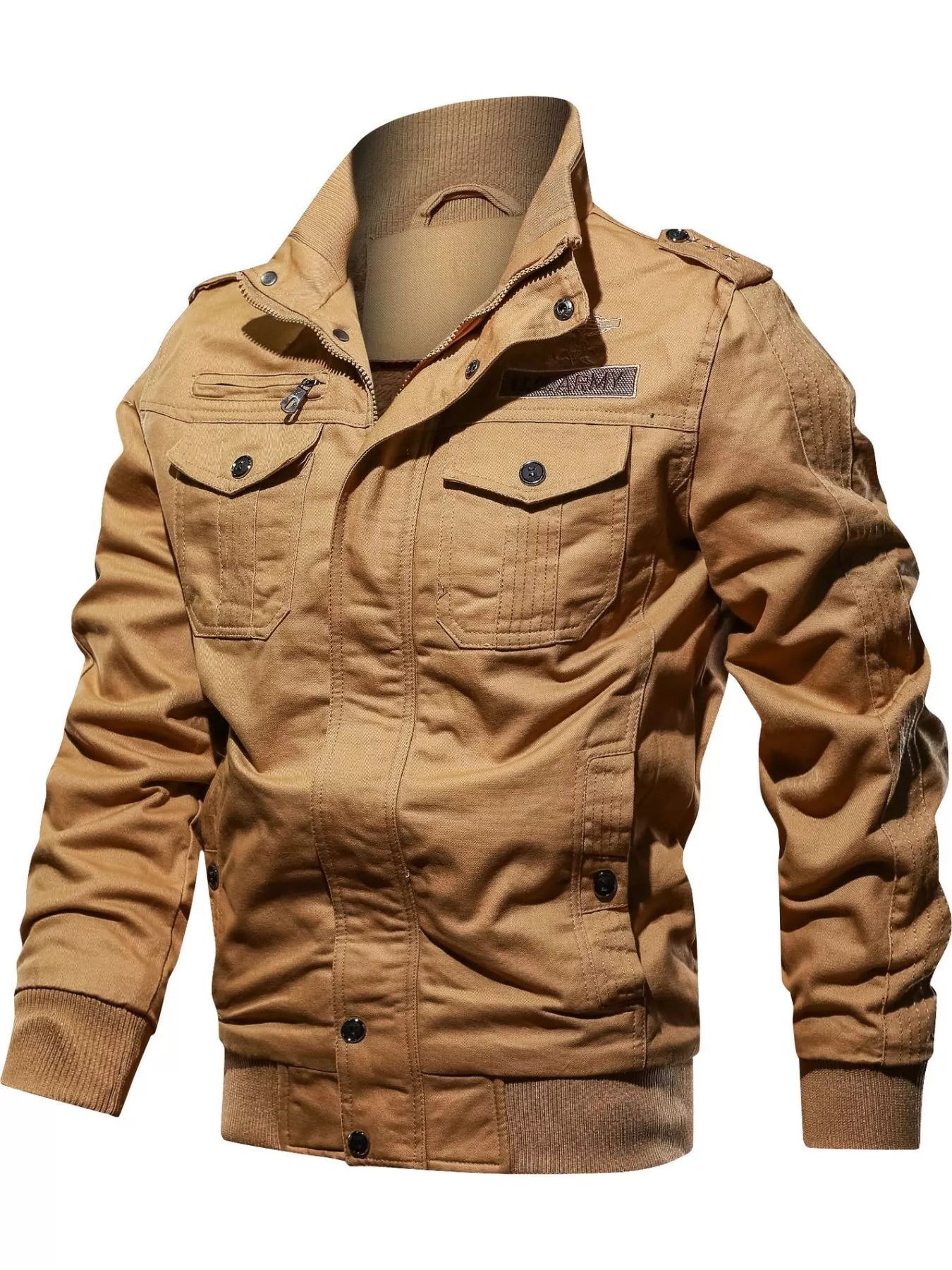 Men's Plus Size Zip Up Lightweight Bomber Jacket