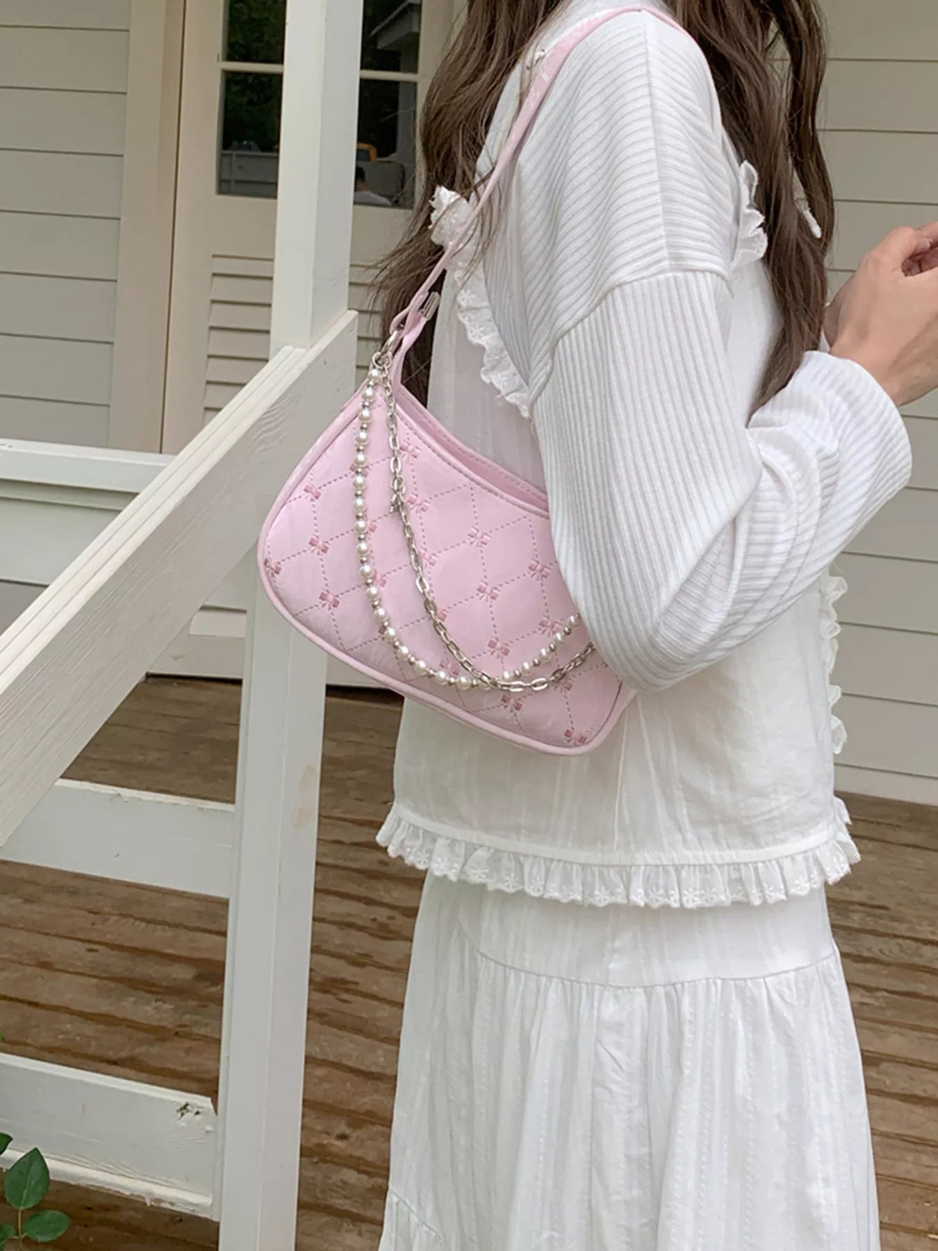 Pearl Chain Shoulder Bag