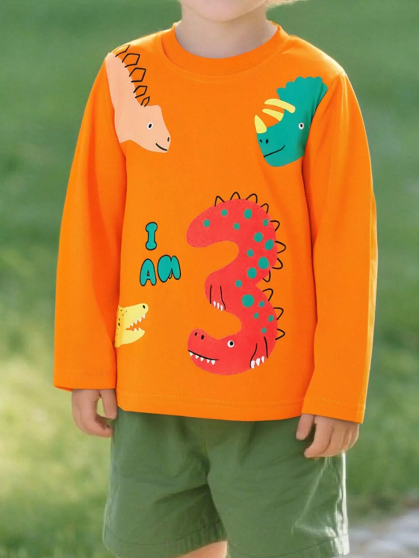 Children's Dinosaur Print Long Sleeve T-Shirt