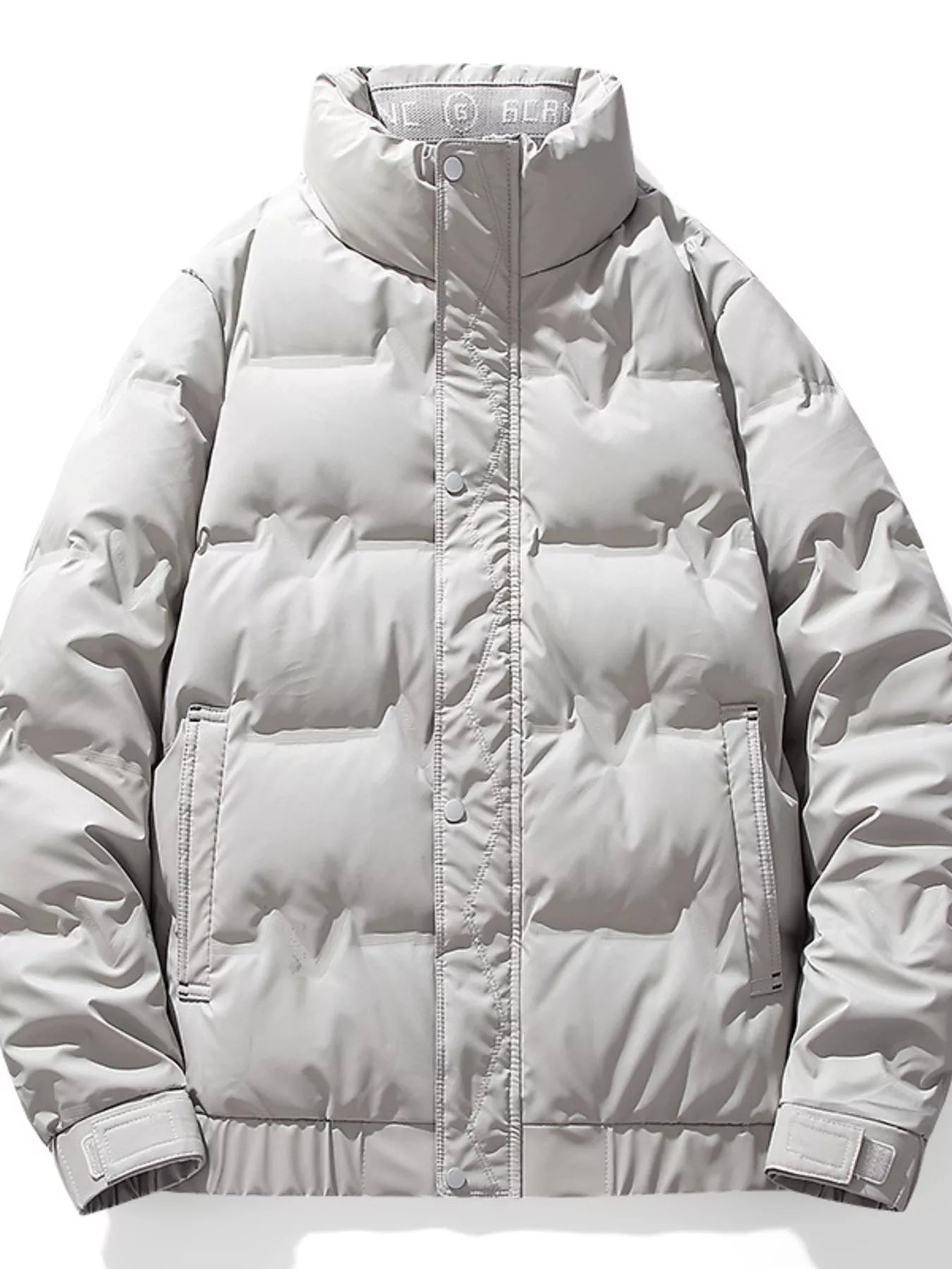 Men's Plus Size Stand Collar Puffer Jacket