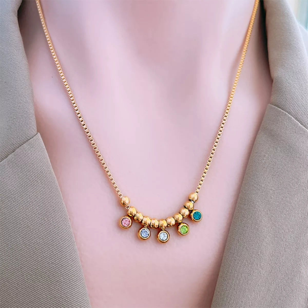 18K Gold-Plated Zircon Necklace
