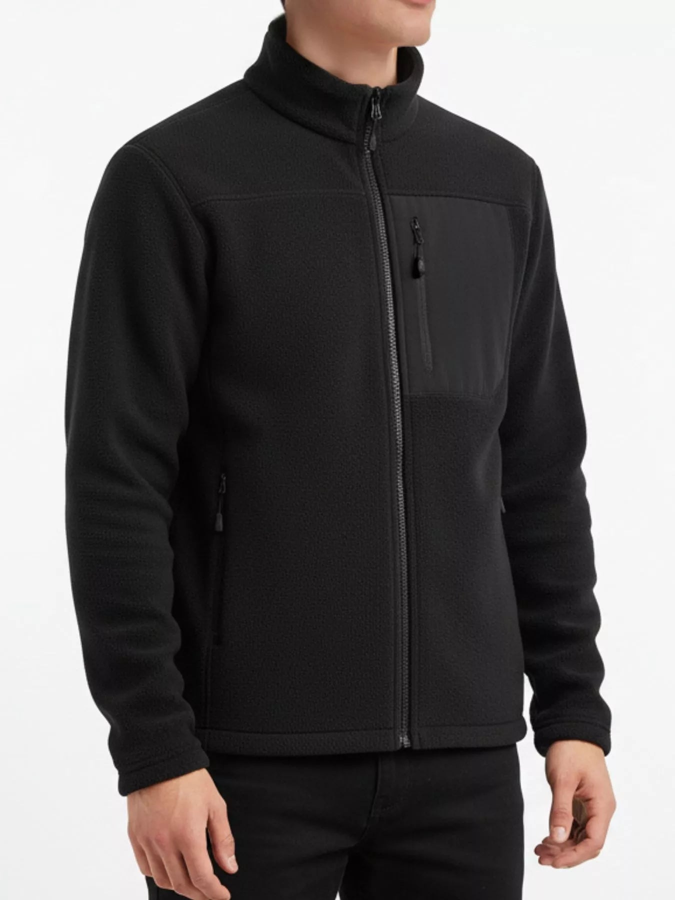 Men's Plus Size Zip Up Long Sleeve Jacket