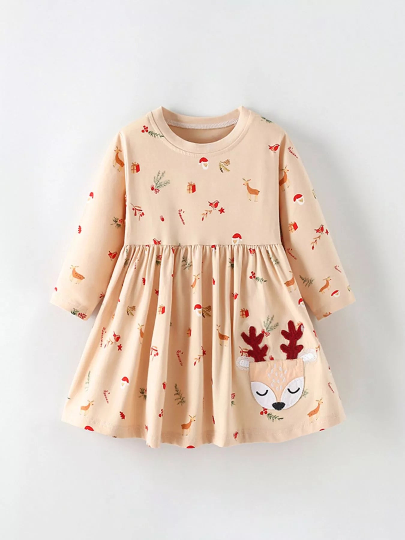 Children's Reindeer Long Sleeve Dress