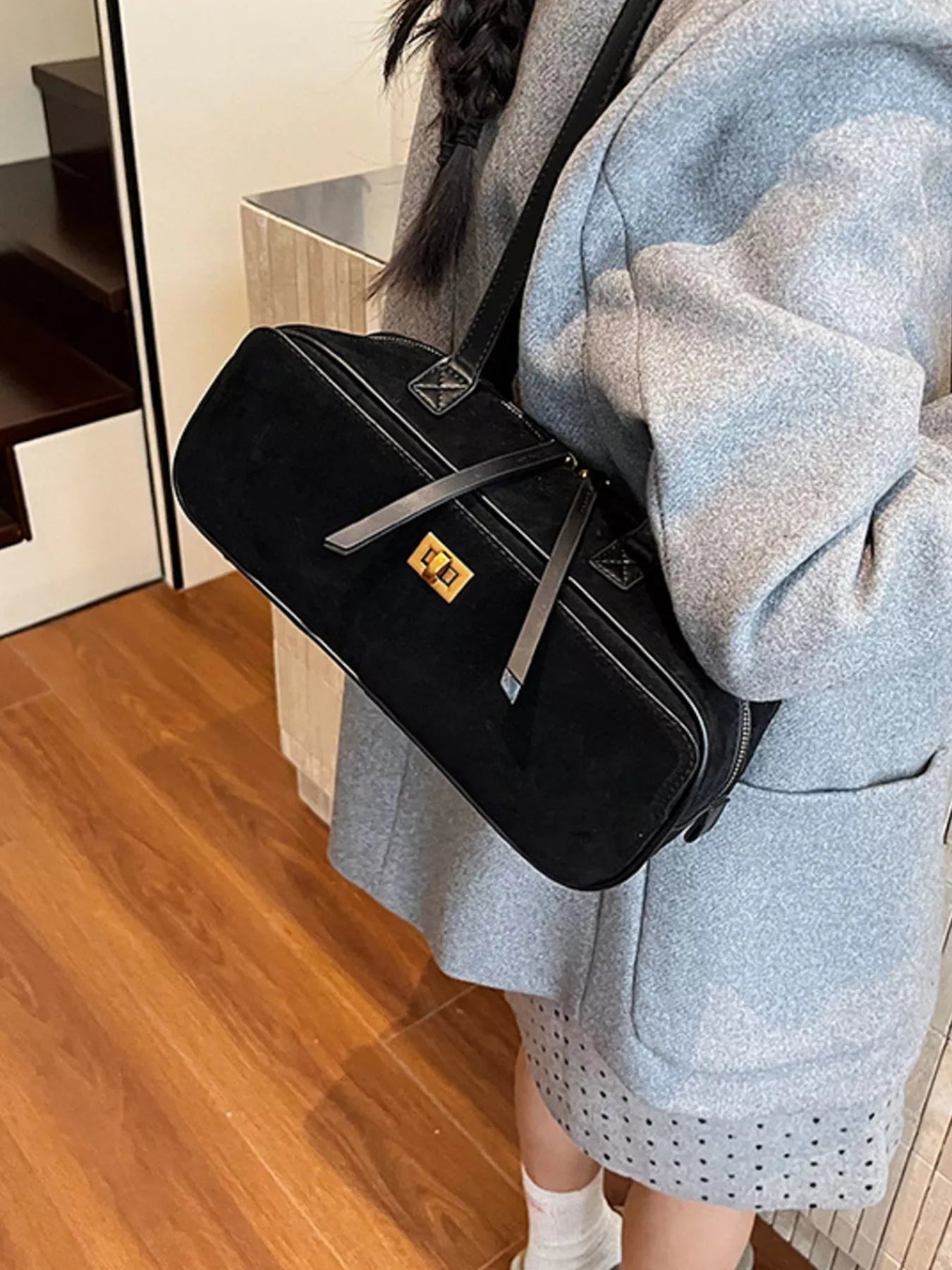 Suede Leather Shoulder Bag