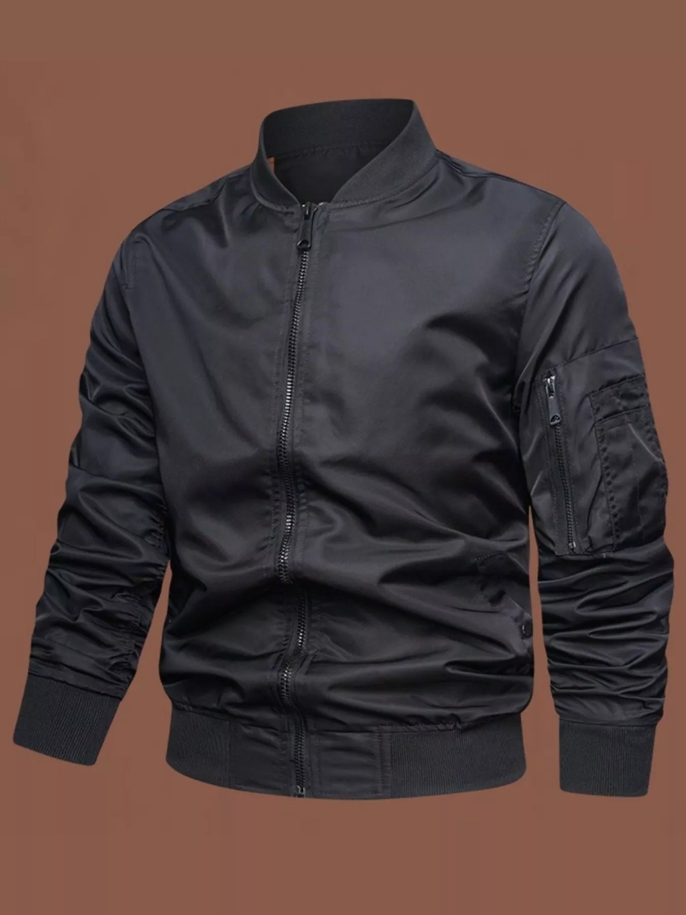 Men's Plus Size Classic Lightweight Bomber Jacket