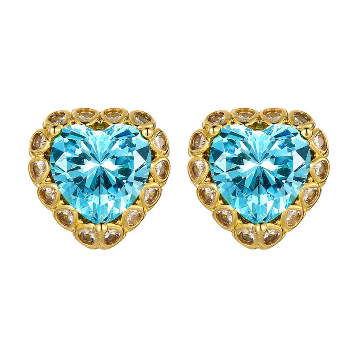 Heart-Shaped Stud Earrings