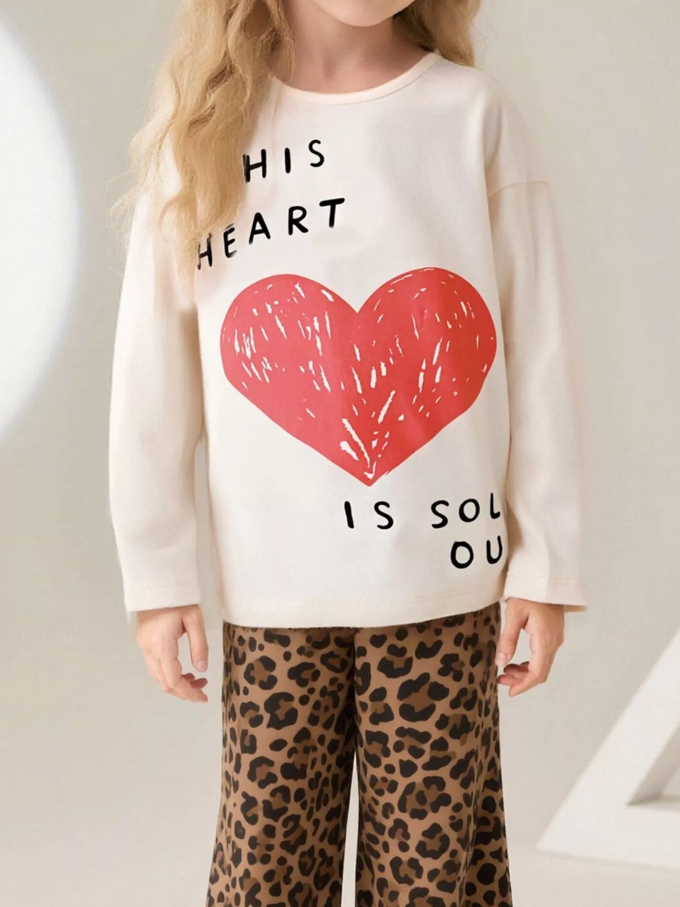 Children's Heart Long Sleeve Casual T-Shirt