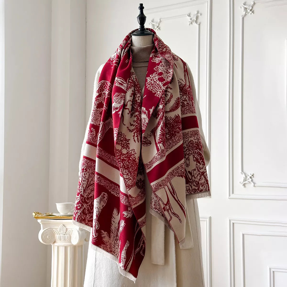 Raw Hem Winter Scarf