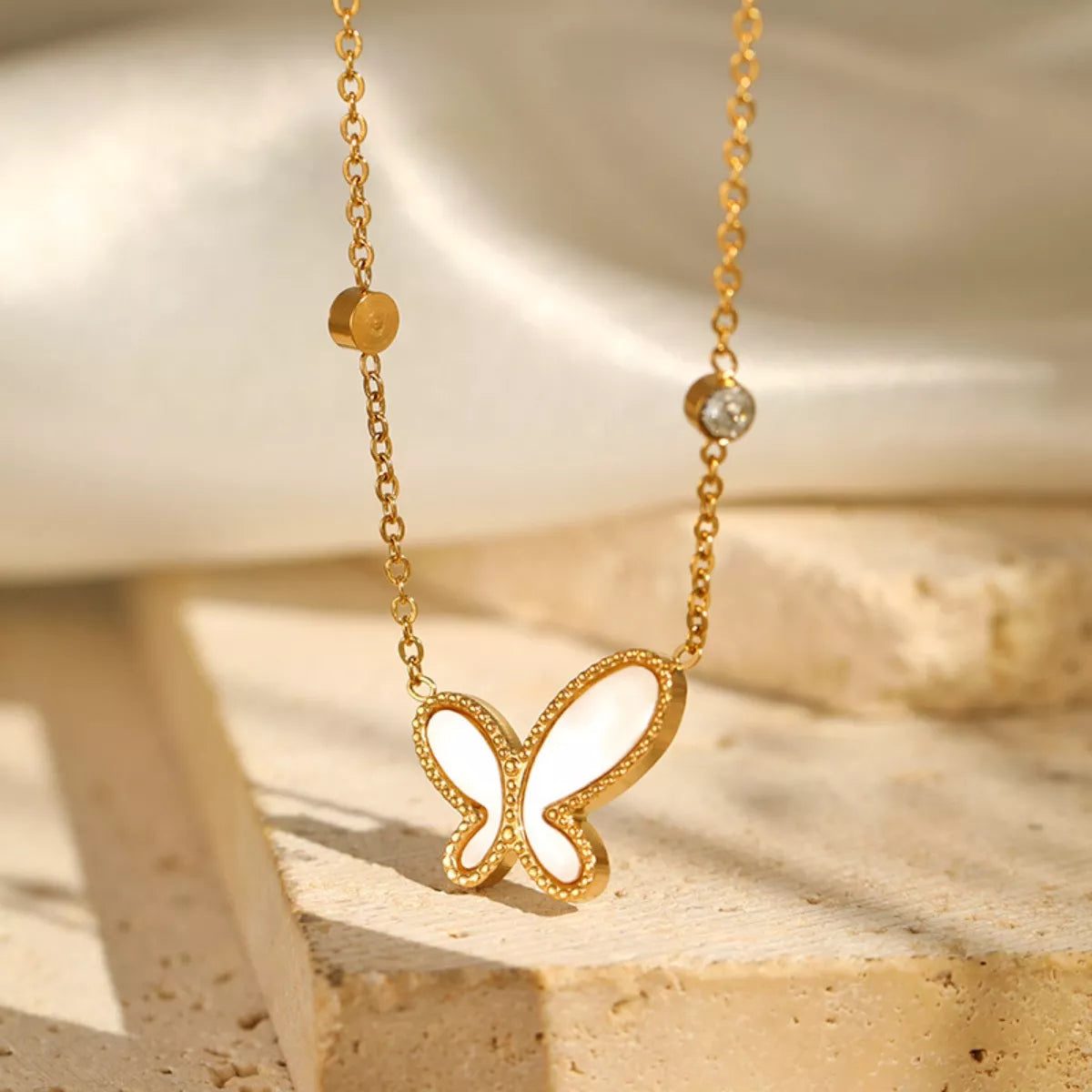 18K Gold-Plated Butterfly Necklace