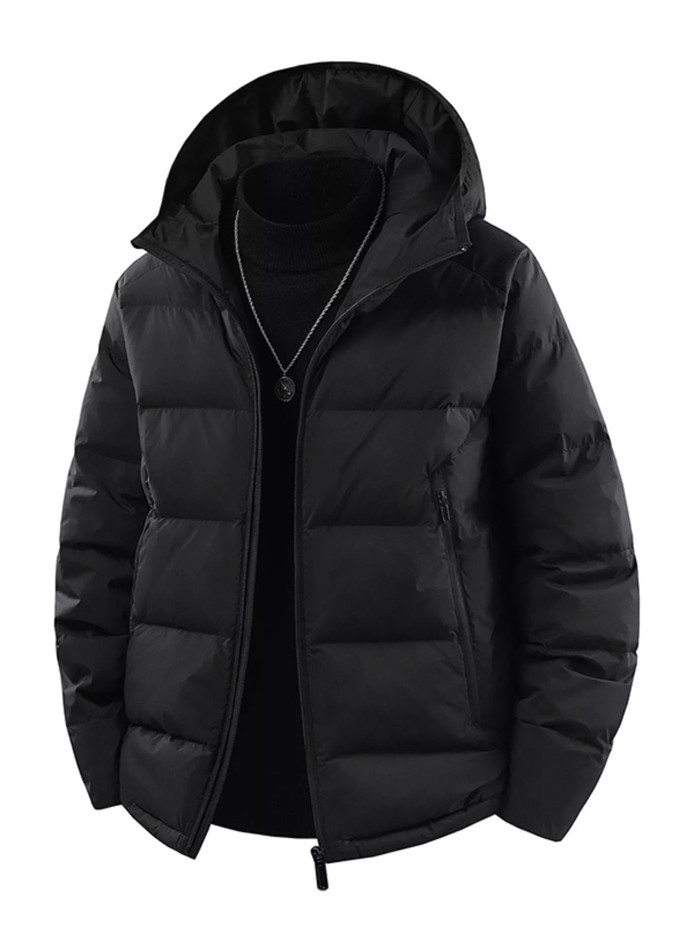 Men's Plus Size Hooded Padded Puffer Jacket