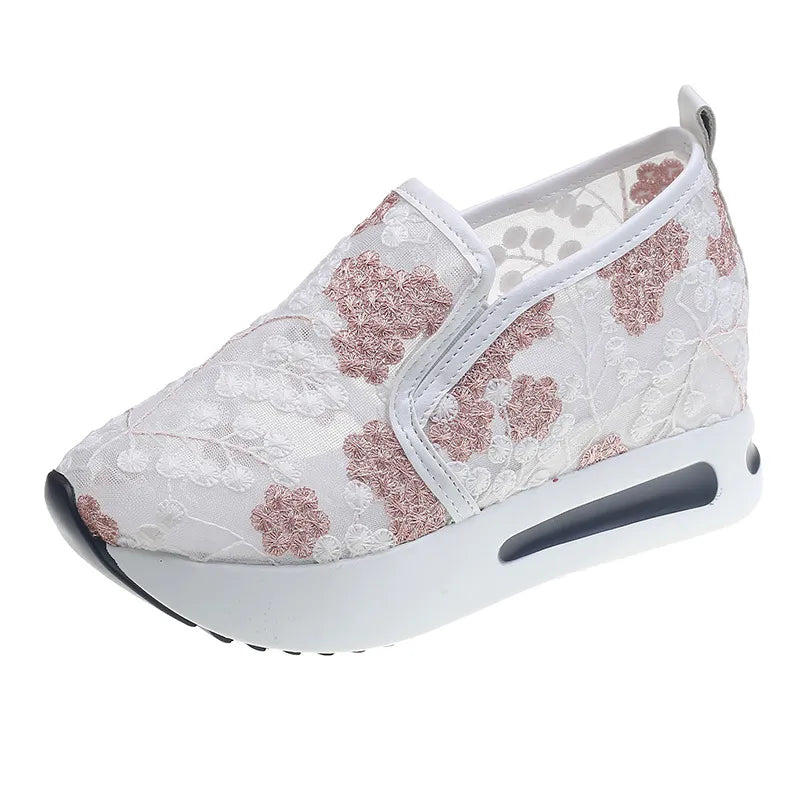 Round Toe Platform Sneakers