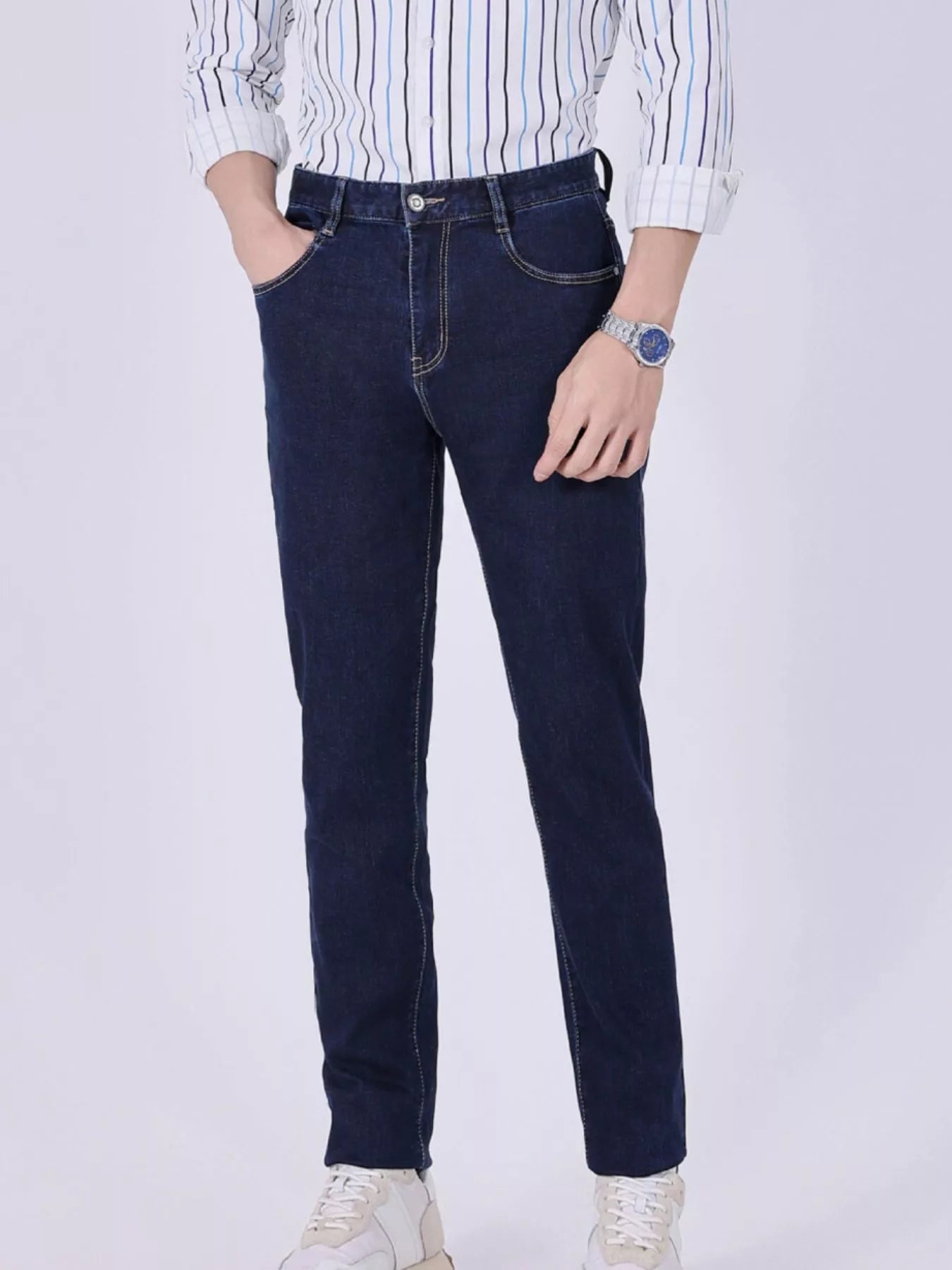 Men's Wash Straight-Leg Jeans