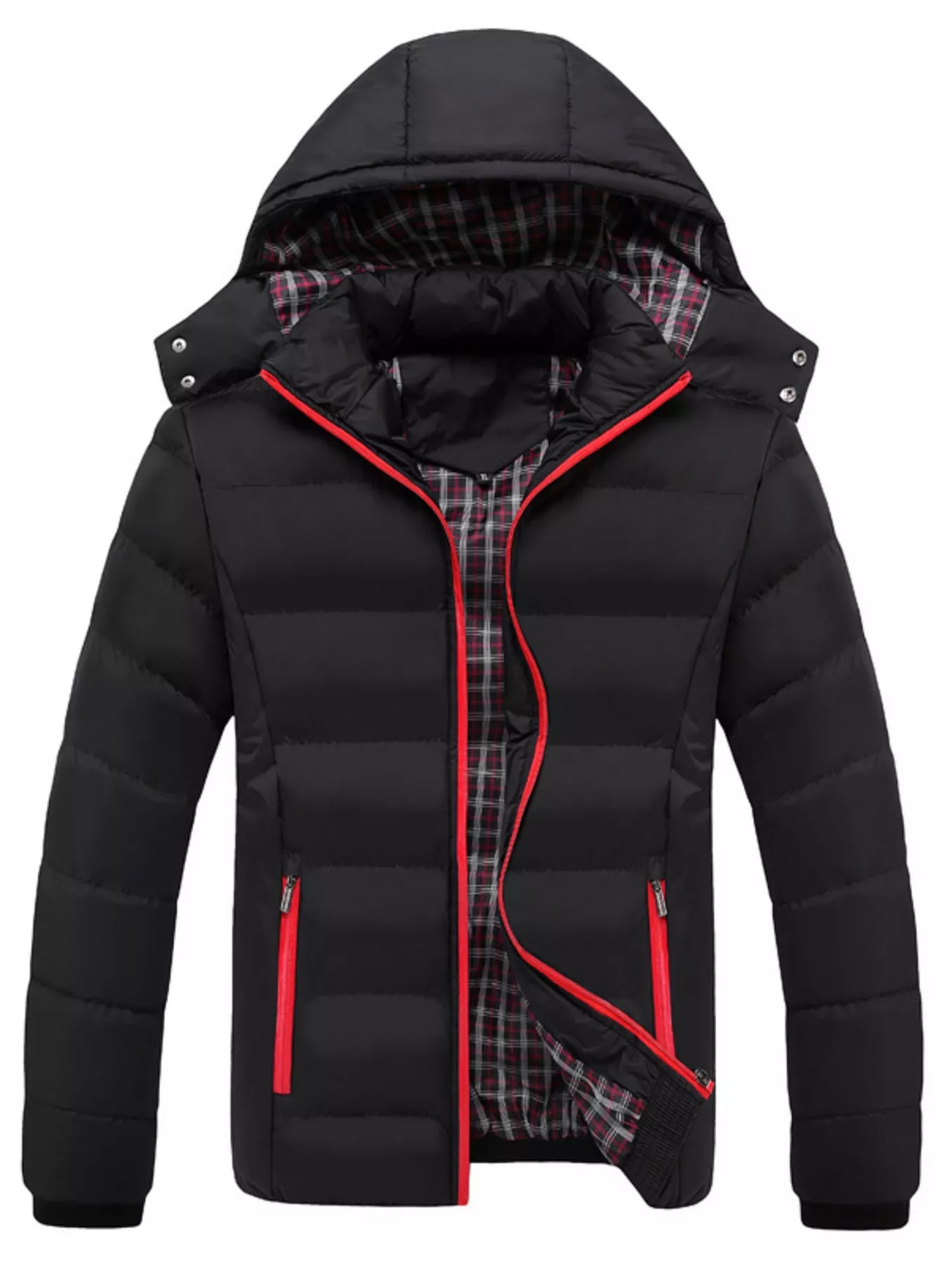 Men's Plus Size Warm Padded Hooded Puffer Jacket