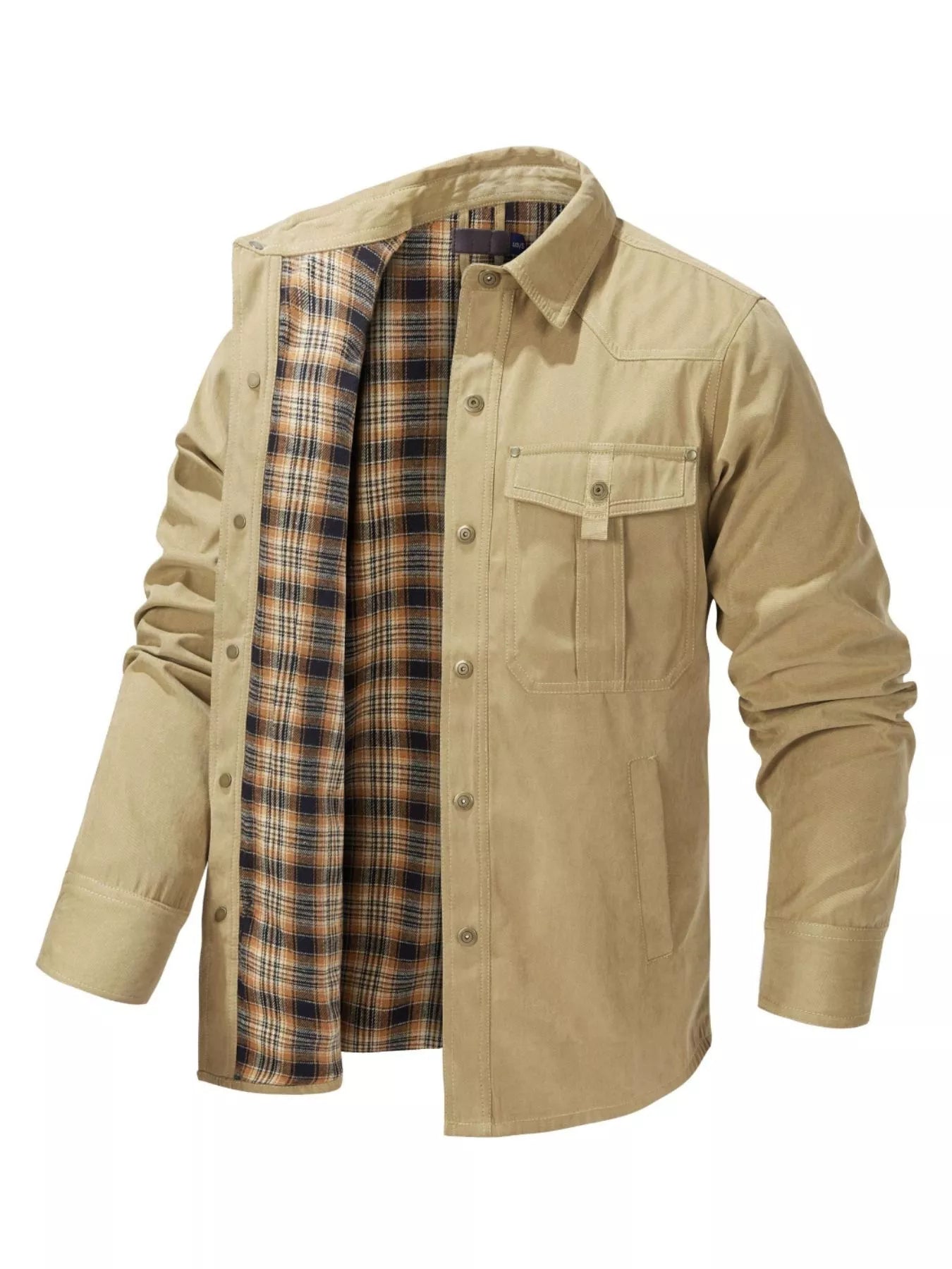 Men's Snap Down Long Sleeve Jacket