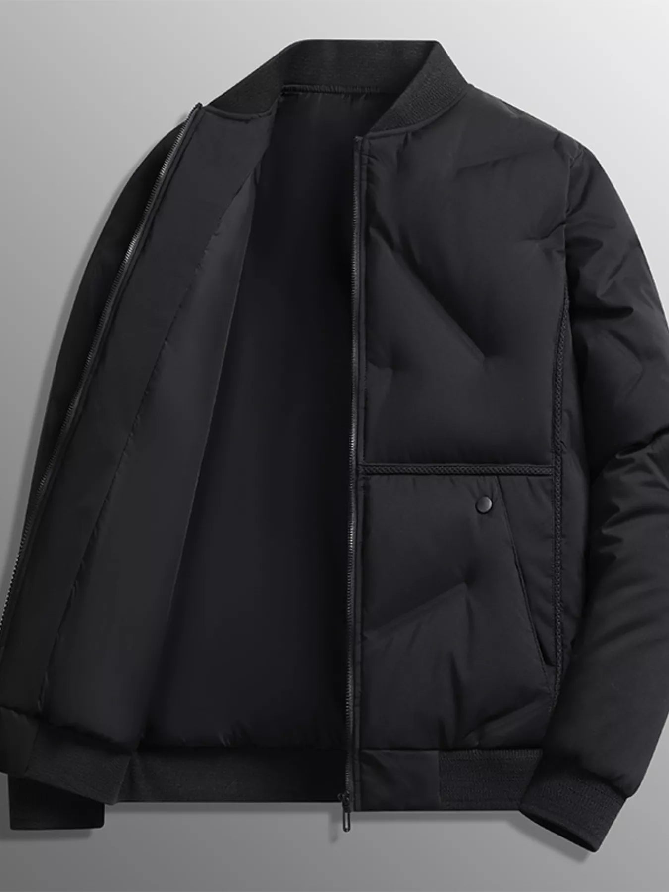 Men's Plus Size Lightweight Padded Bomber Jacket