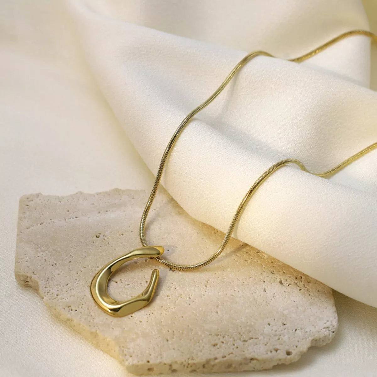 18K Gold-Plated Geometric Necklace