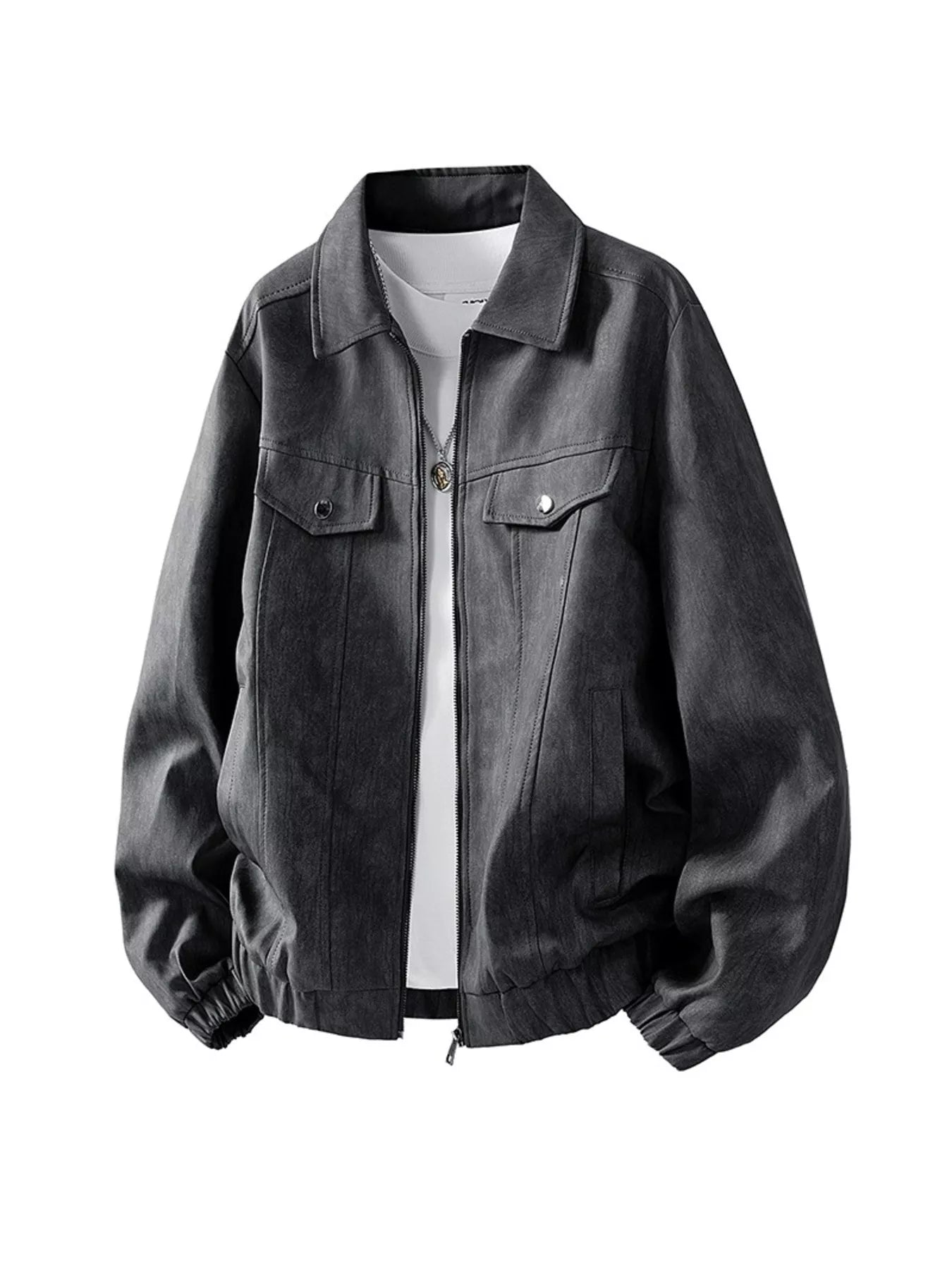 Men's Plus Size Casual Zip Up Jacket