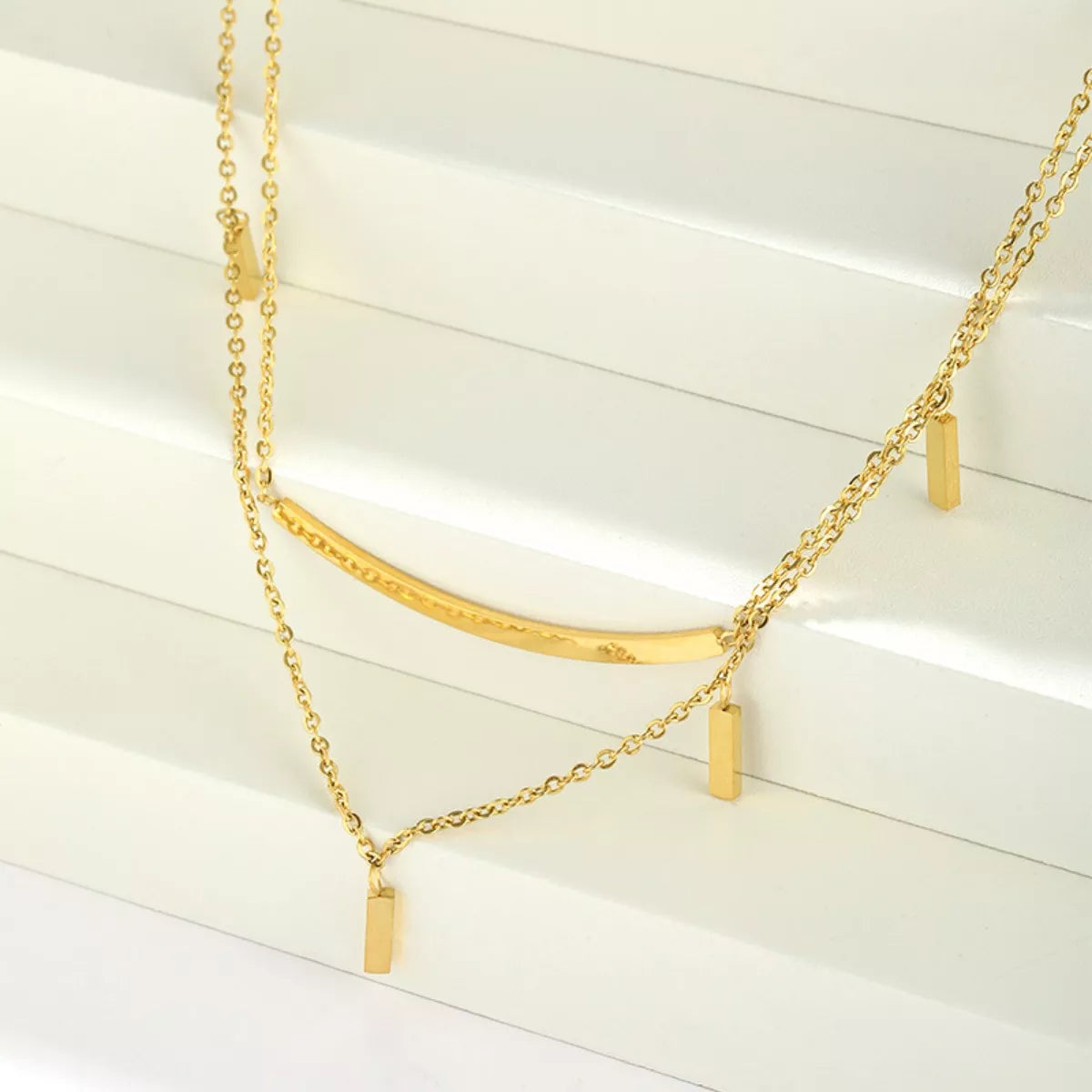 18K Gold-Plated Double Layered Necklace