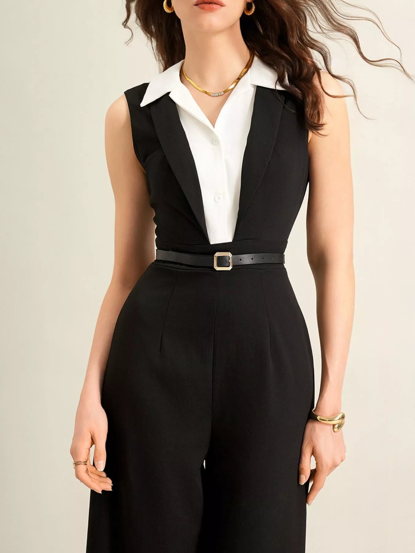 Sleeveless Wide Leg Jumpsuit