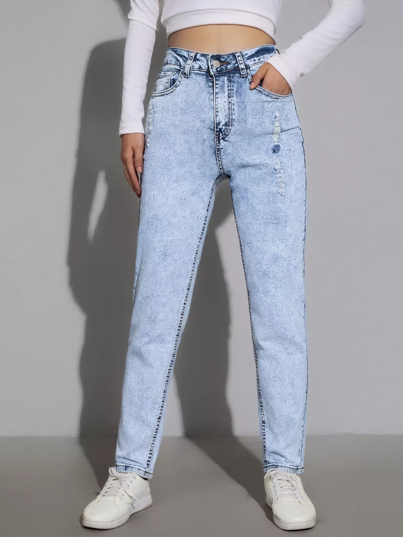 High Waist Slim Fit Jeans