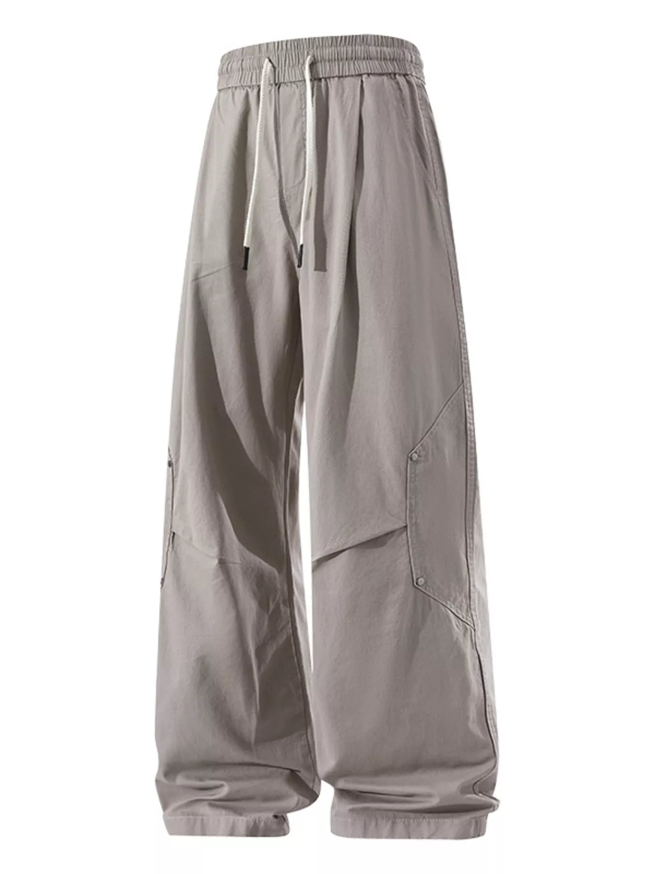 Men's Plus Size Drawstring Wide Leg Casual Pants