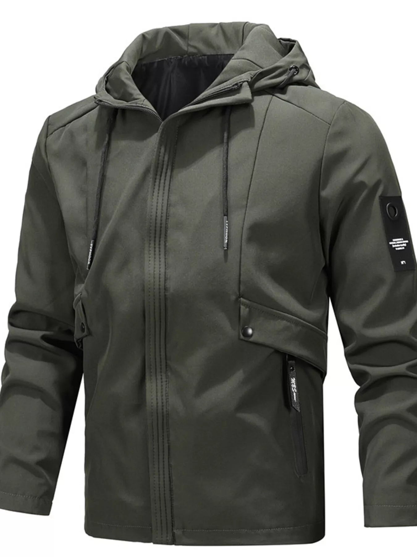 Men's Plus Size Hooded Windproof Casual Jacket