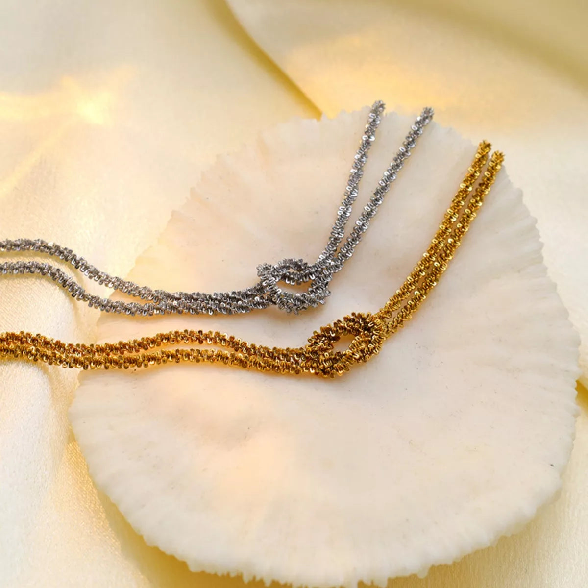 Stainless Steel Twisted Chain Bracelet