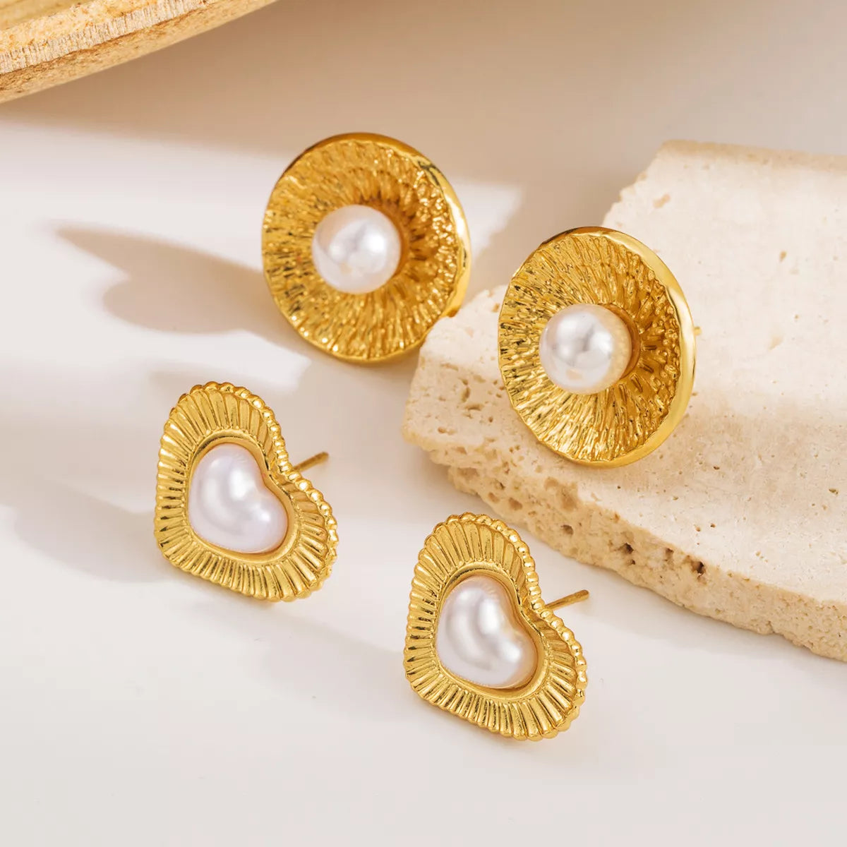 18K Gold-Plated Stud Earrings