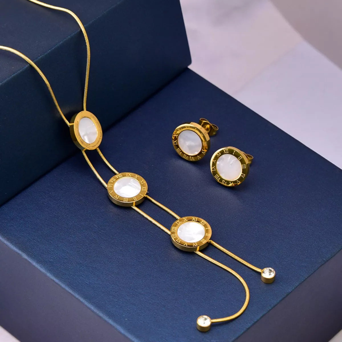 18K Gold-Plated Shell Jewelry Set