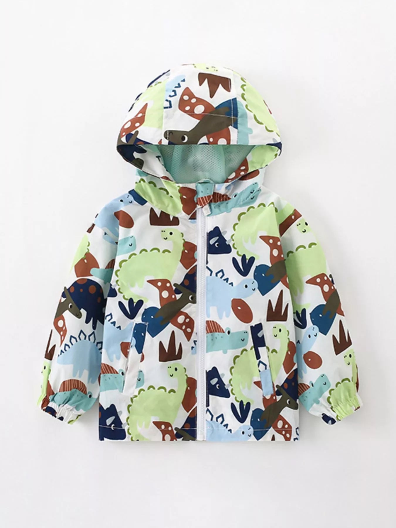 Children's Dinosaur Print Hooded Lightweight Jacket