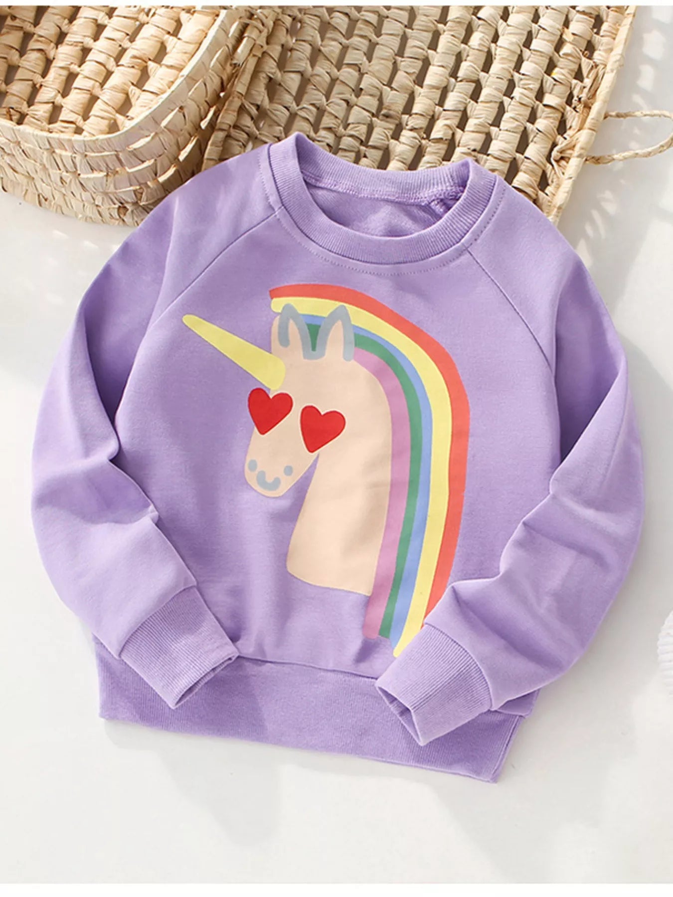 Children's Unicorn Rainbow Graphic Sweatshirt