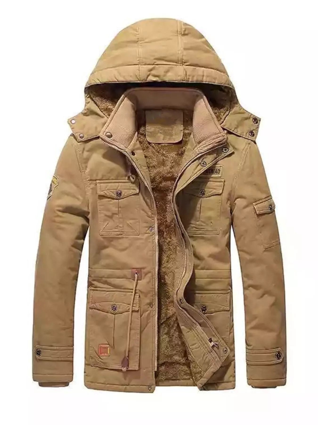 Men's Full Size Warm Hooded Parka Coat Plus Size