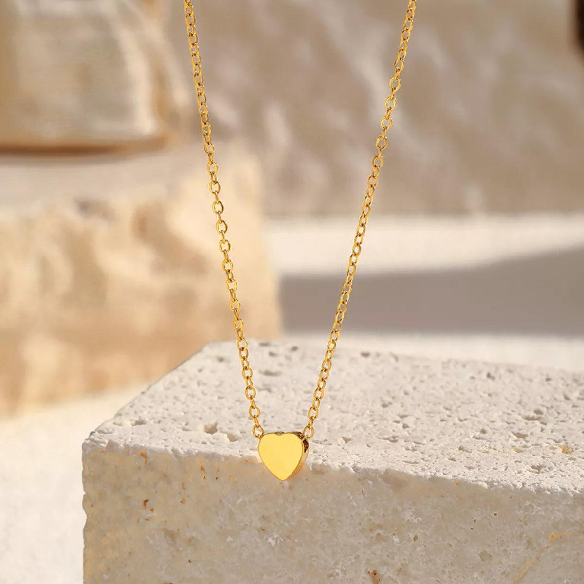 18K Gold-Plated Heart Pendant Necklace