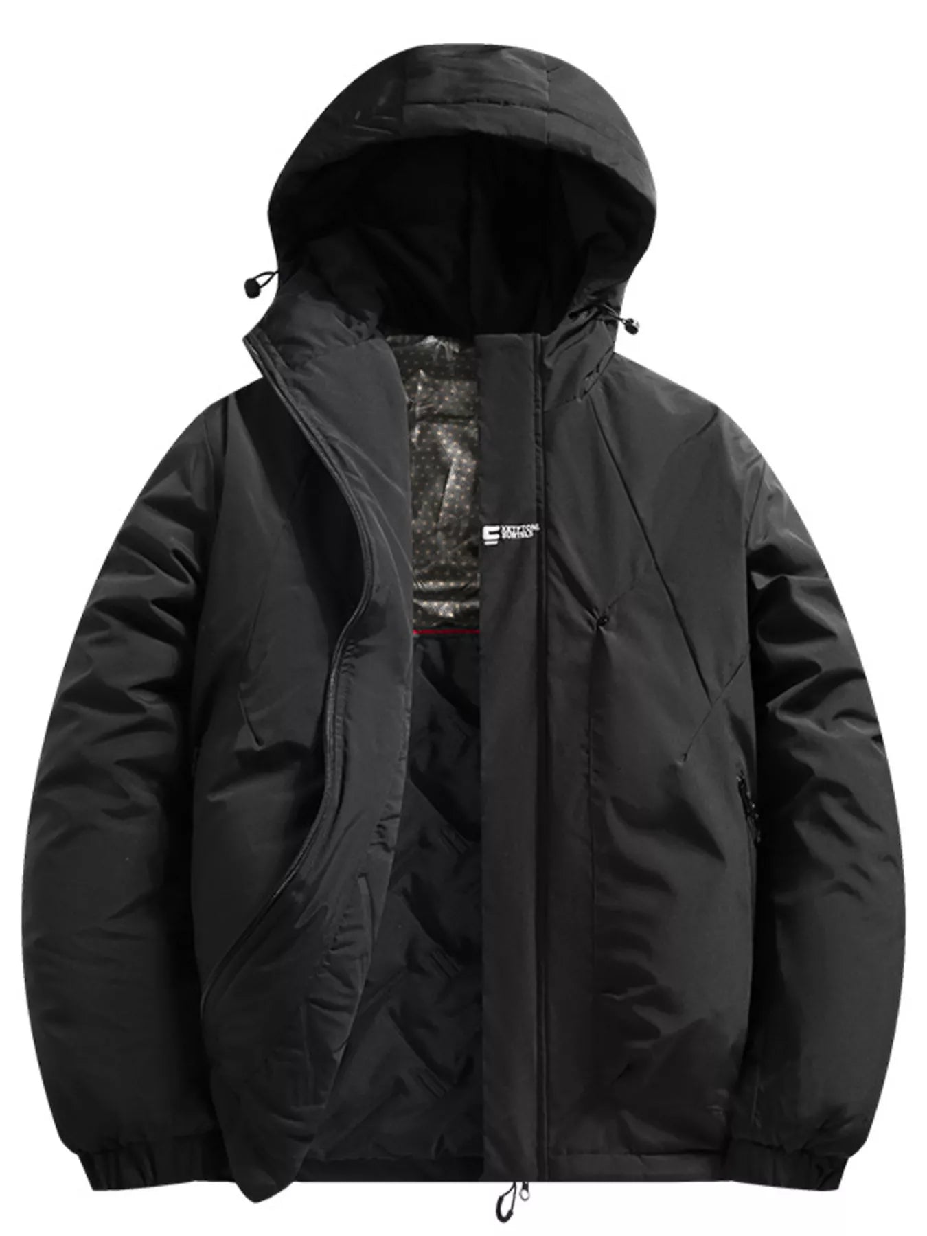 Men's Full Size Hooded Padded Winter Coat Plus Size