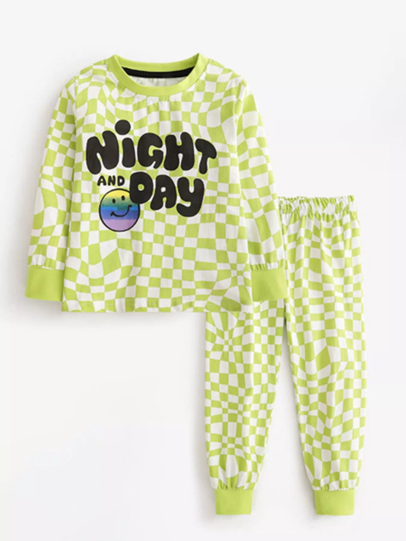 Children's Checkered Top and Pants Set
